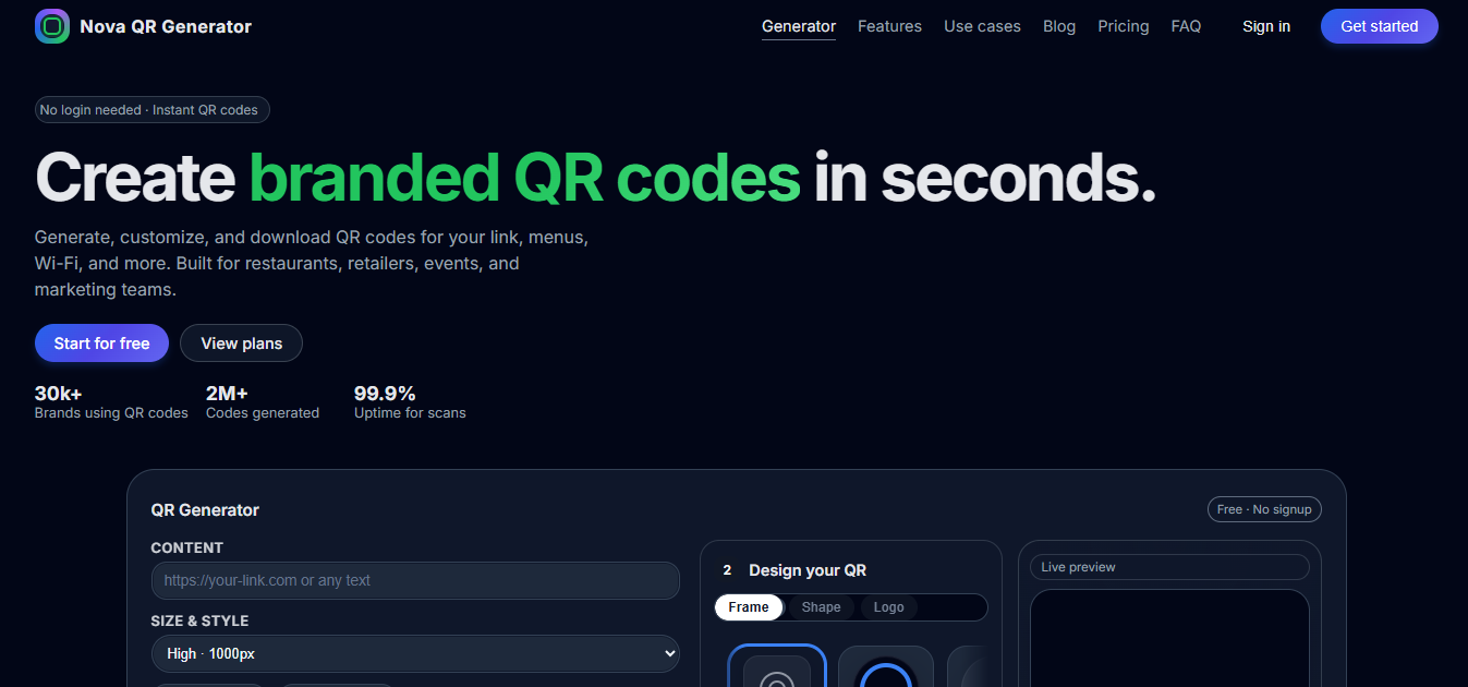 Nova QR Screenshot 1